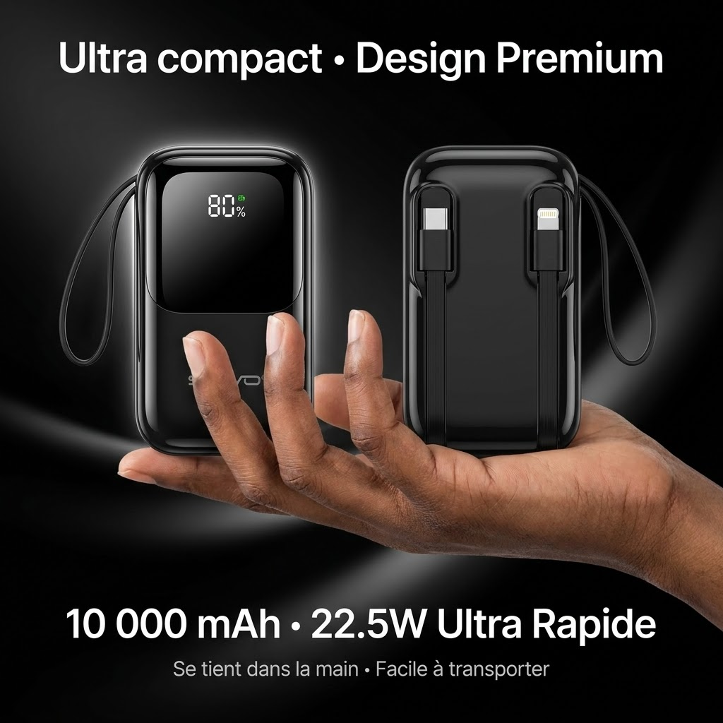 Powerbank sovo PD39 + écouteur sans fil offert