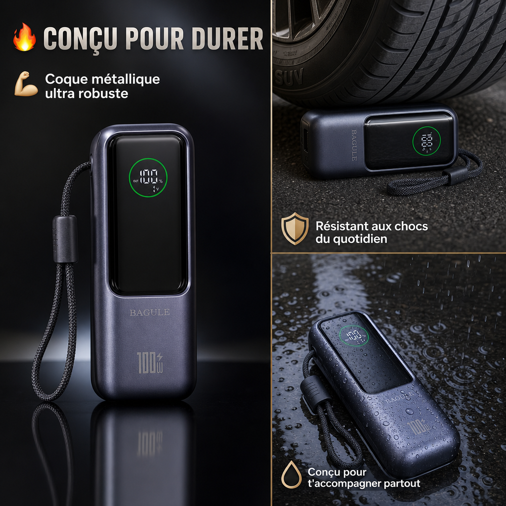 Powerbank BAGULE 100W Utra-Rapide + écouteur sans fil offert