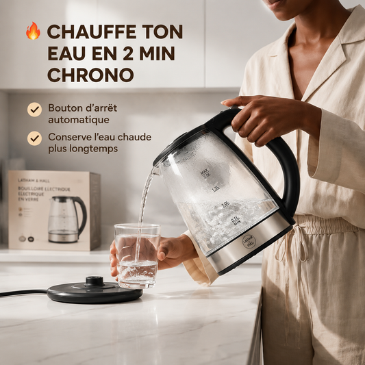 Bouilloire Électrique Premium en Verre 2 Litres