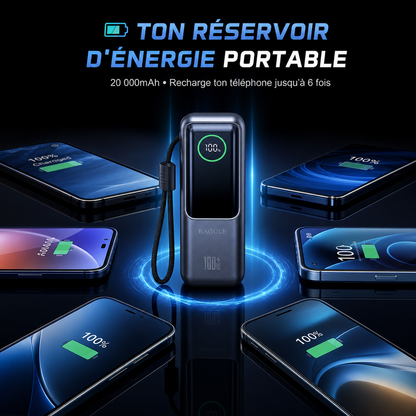 Powerbank BAGULE 100W Utra-Rapide + écouteur sans fil offert